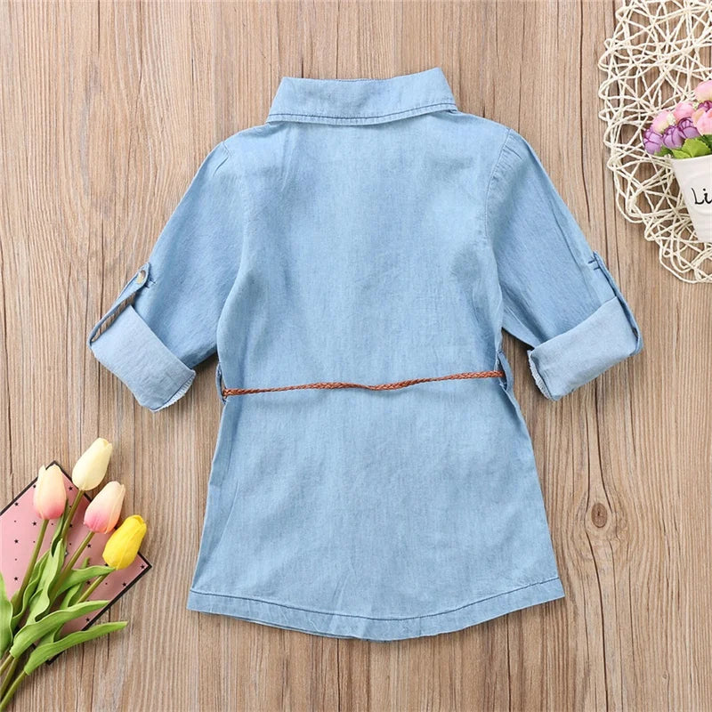 Wholesale Baby Kids Girl Clothes Denim Short Mini Dresses