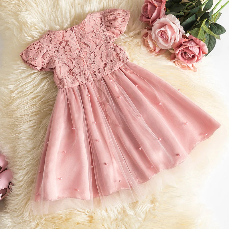 Toddler Girl Flower Birthday Tulle Dress 2025