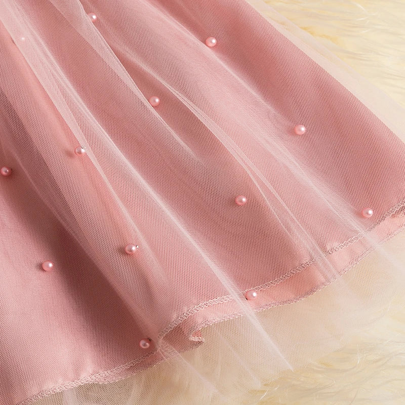 Toddler Girl Flower Birthday Tulle Dress 2025