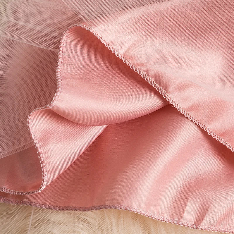 Toddler Girl Flower Birthday Tulle Dress 2025