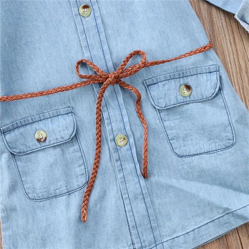 Wholesale Baby Kids Girl Clothes Denim Short Mini Dresses