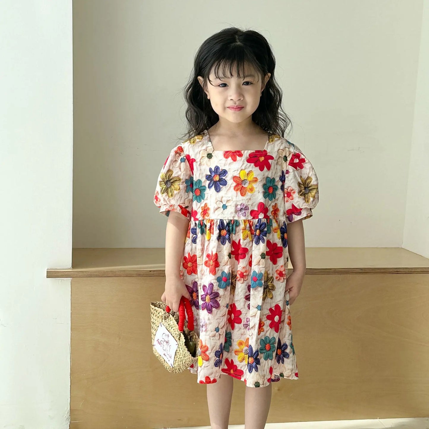 Children Girls Casual Dresses Cotton