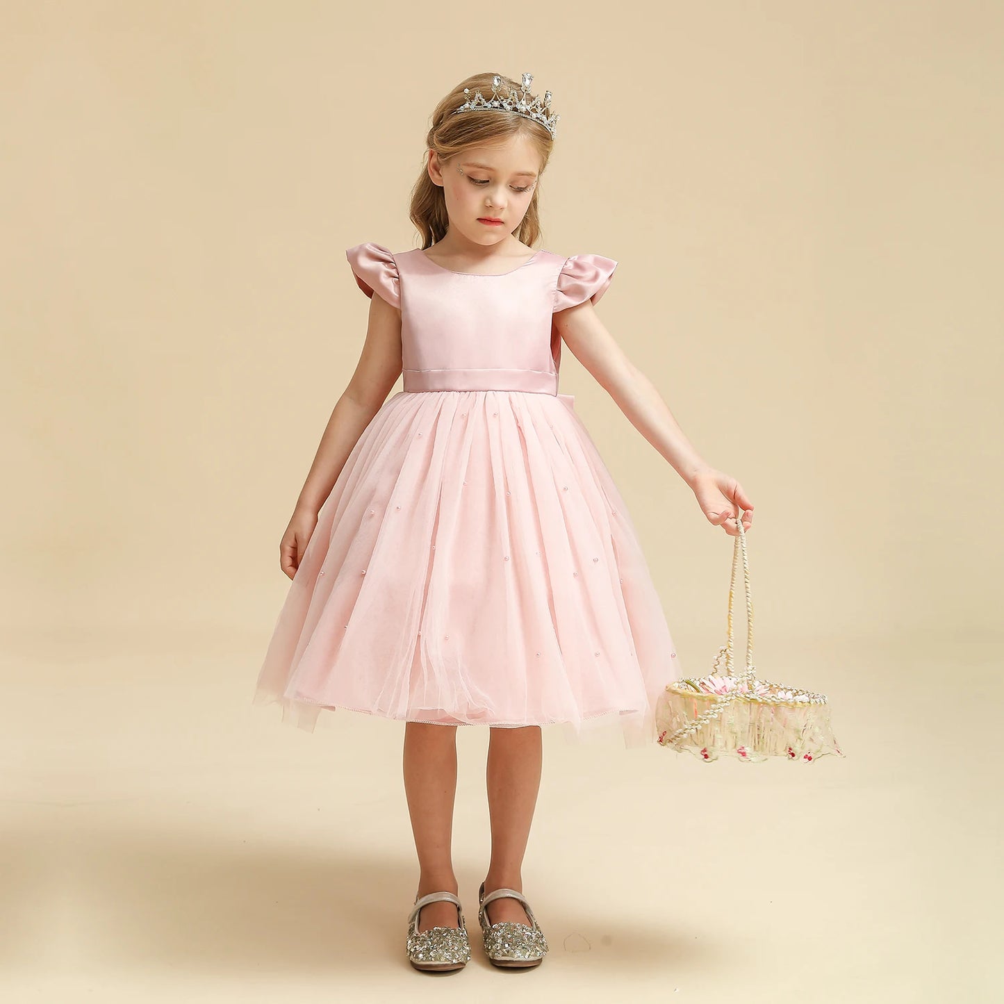 Toddler Girl Flower Birthday Tulle Dress 2025