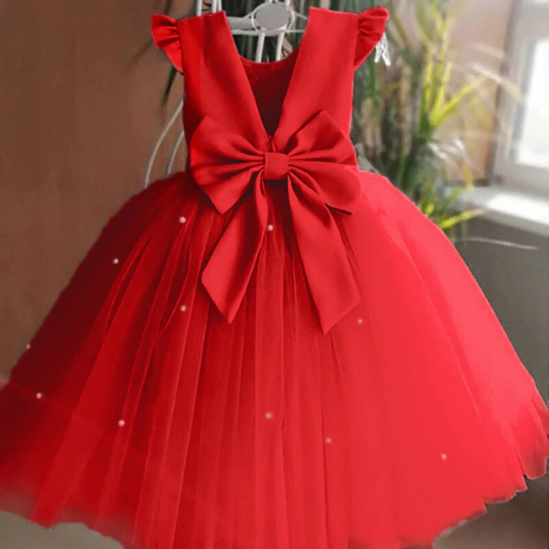 Toddler Girl Flower Birthday Tulle Dress 2025