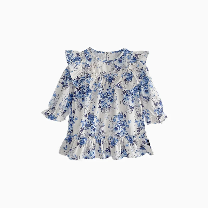 Girls Long Sleeve Dress Cotton