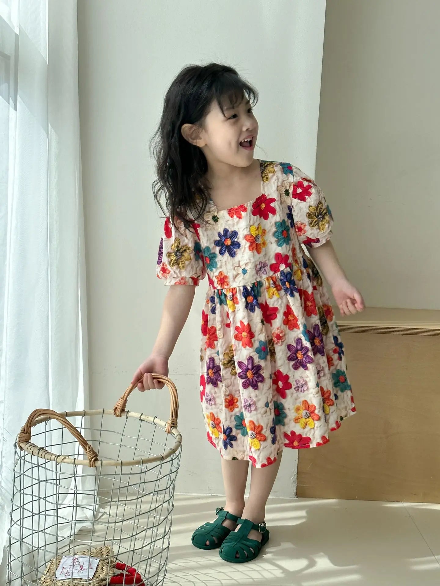 Children Girls Casual Dresses Cotton