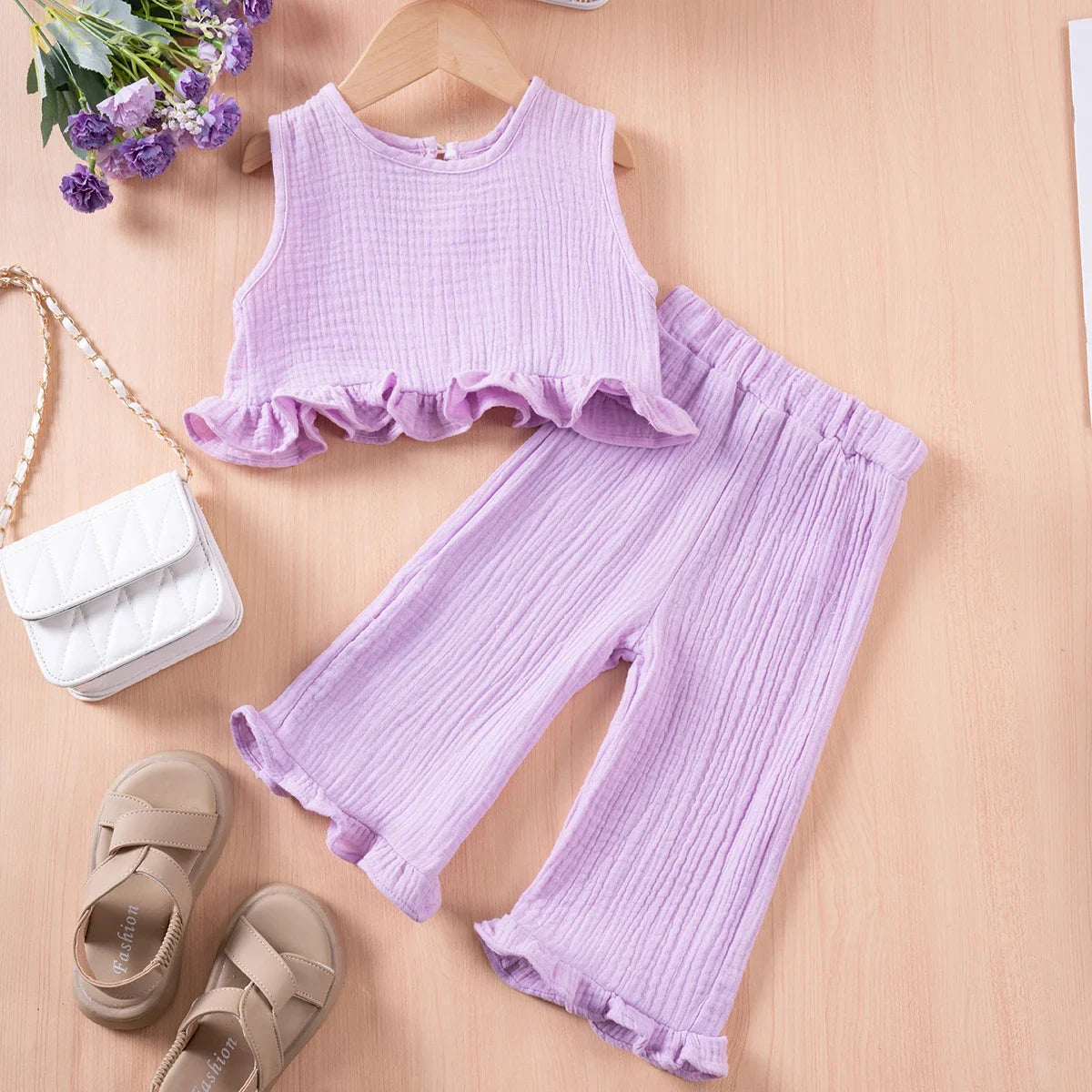 Kids Cotton Casual 2pcs Toddler Girls