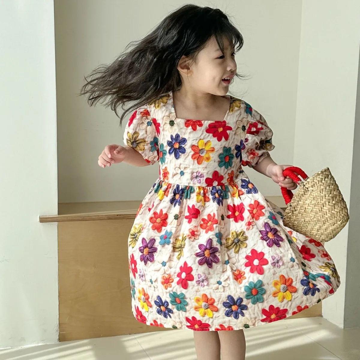 Children Girls Casual Dresses Cotton
