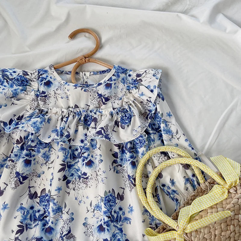 Girls Long Sleeve Dress Cotton
