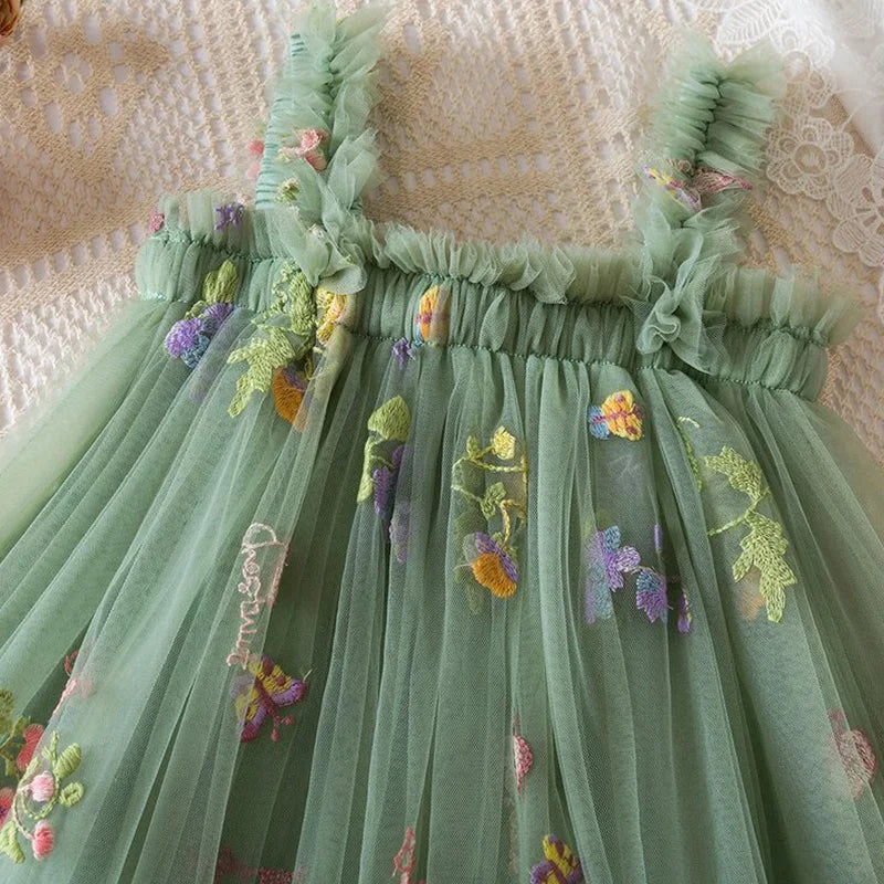 Green flore dress