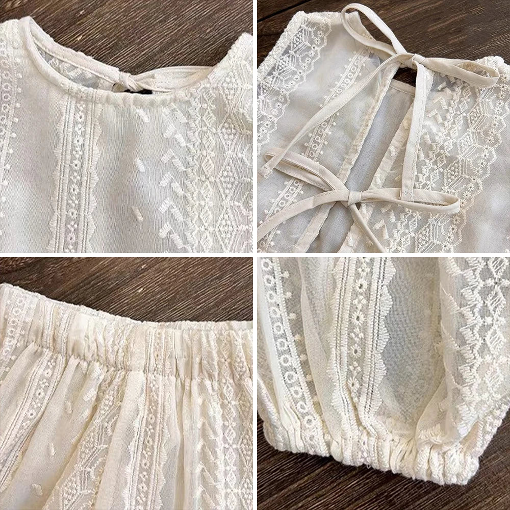 T-shirt + Pants 2pcs Suit Strap Cardigan Vest Girls Clothes Outfits