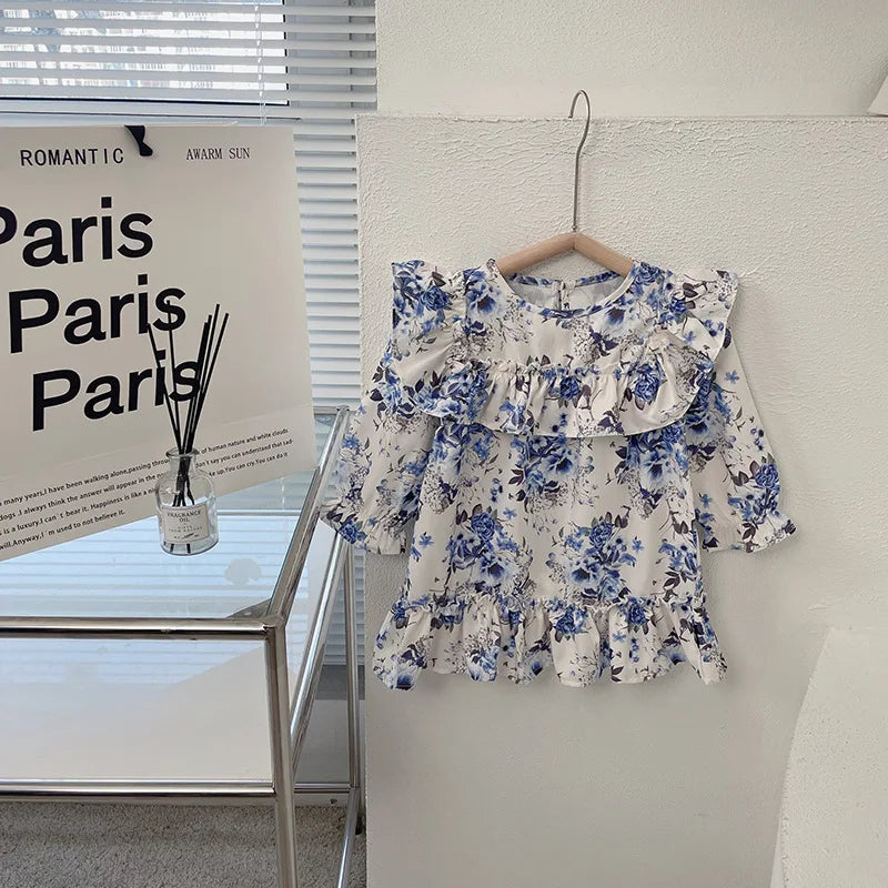 Girls Long Sleeve Dress Cotton