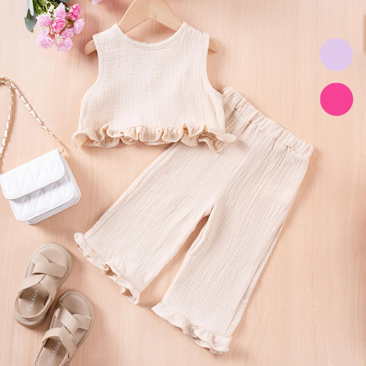 Kids Cotton Casual 2pcs Toddler Girls