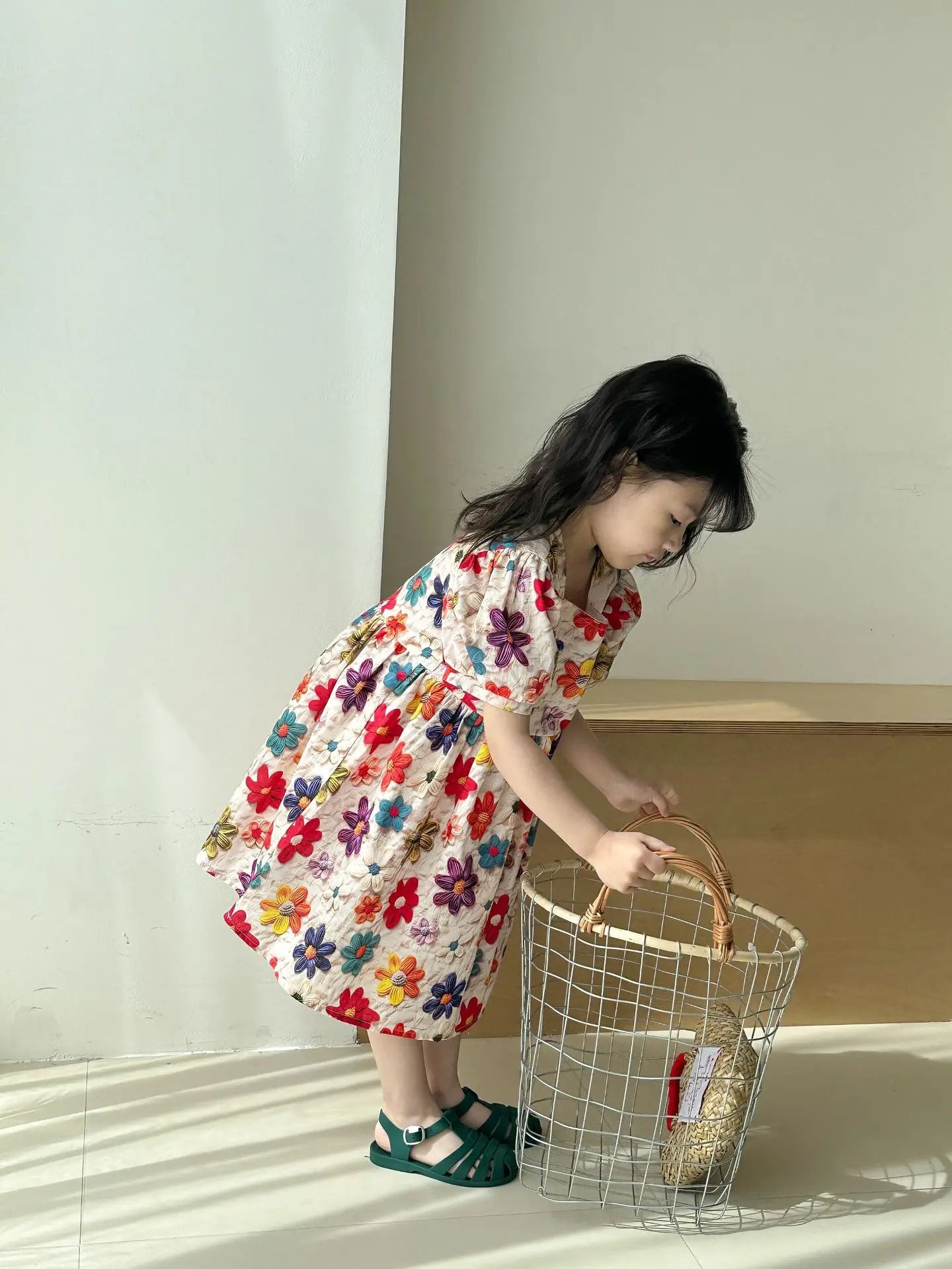 Children Girls Casual Dresses Cotton