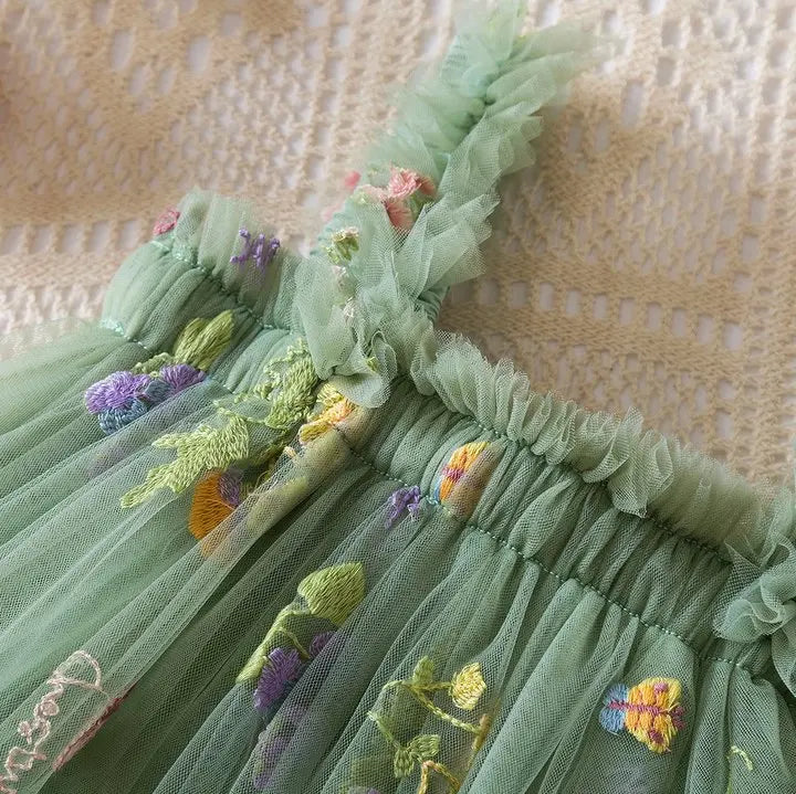 Green flore dress