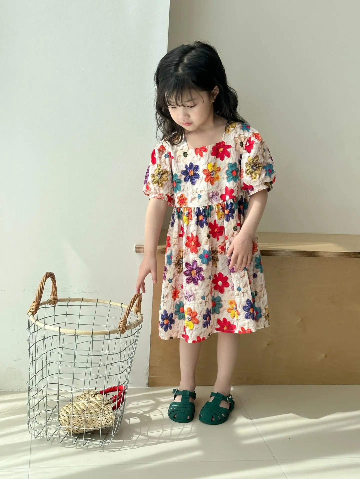 Children Girls Casual Dresses Cotton