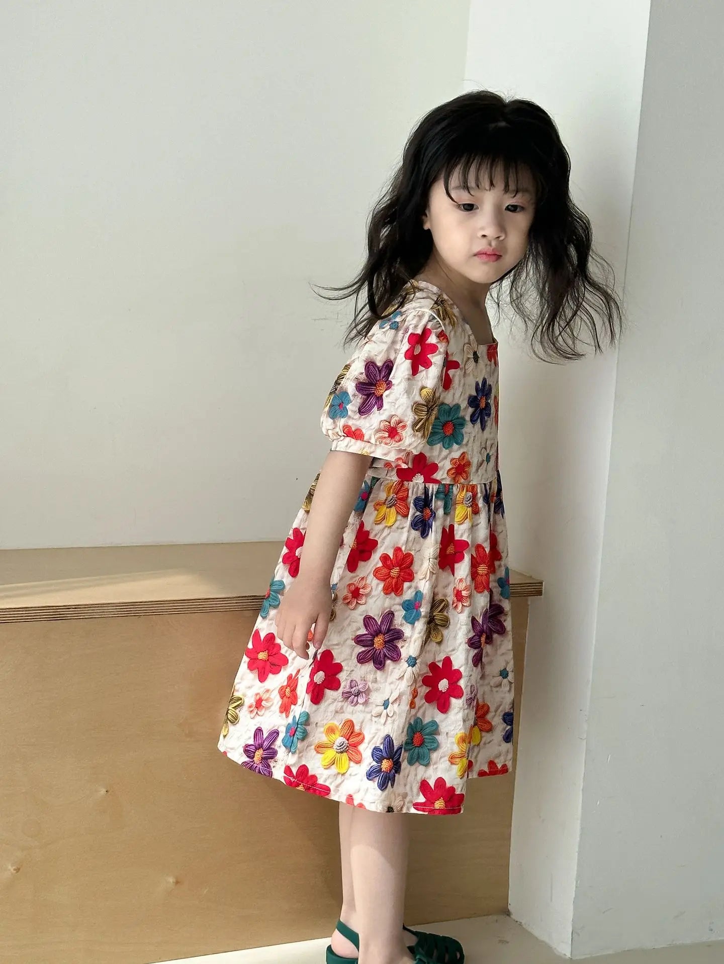 Children Girls Casual Dresses Cotton