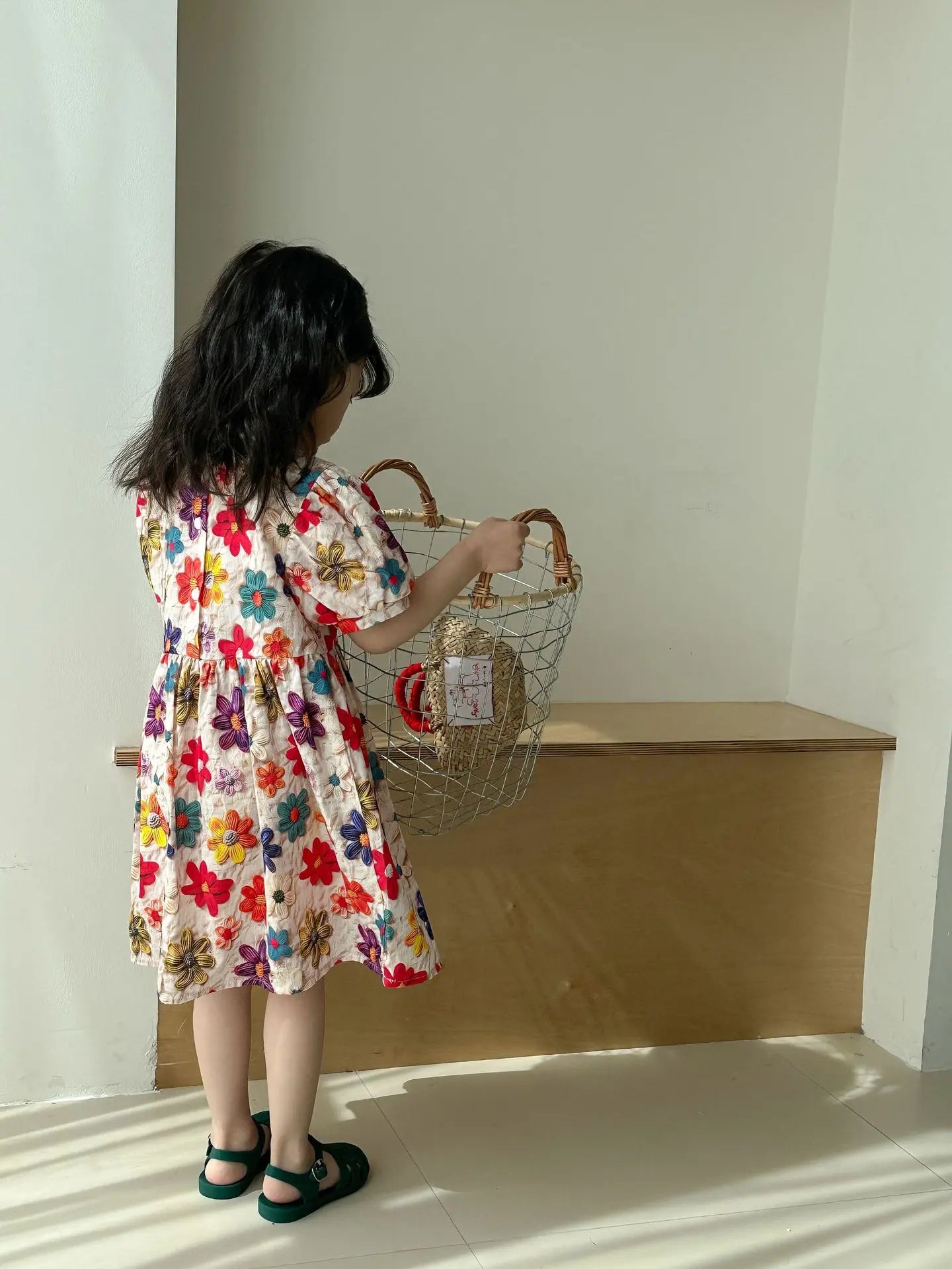 Children Girls Casual Dresses Cotton