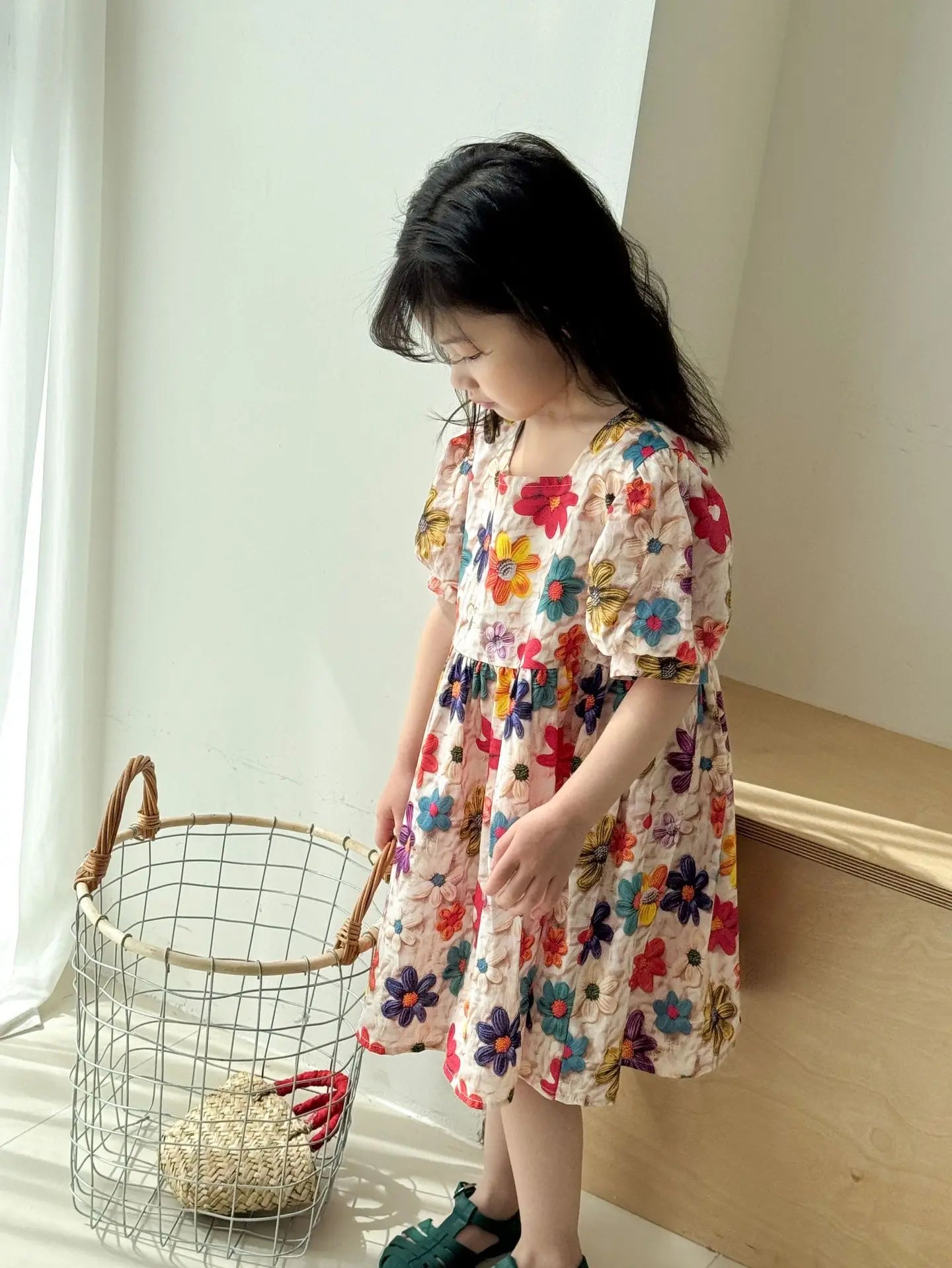 Children Girls Casual Dresses Cotton