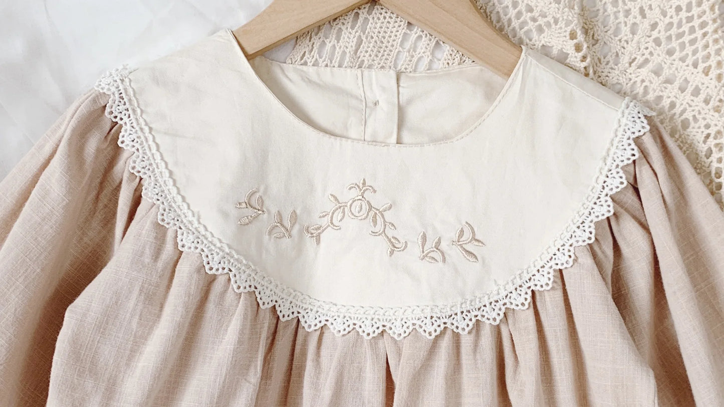New Embroidered Retro Girl's Princess Dresse