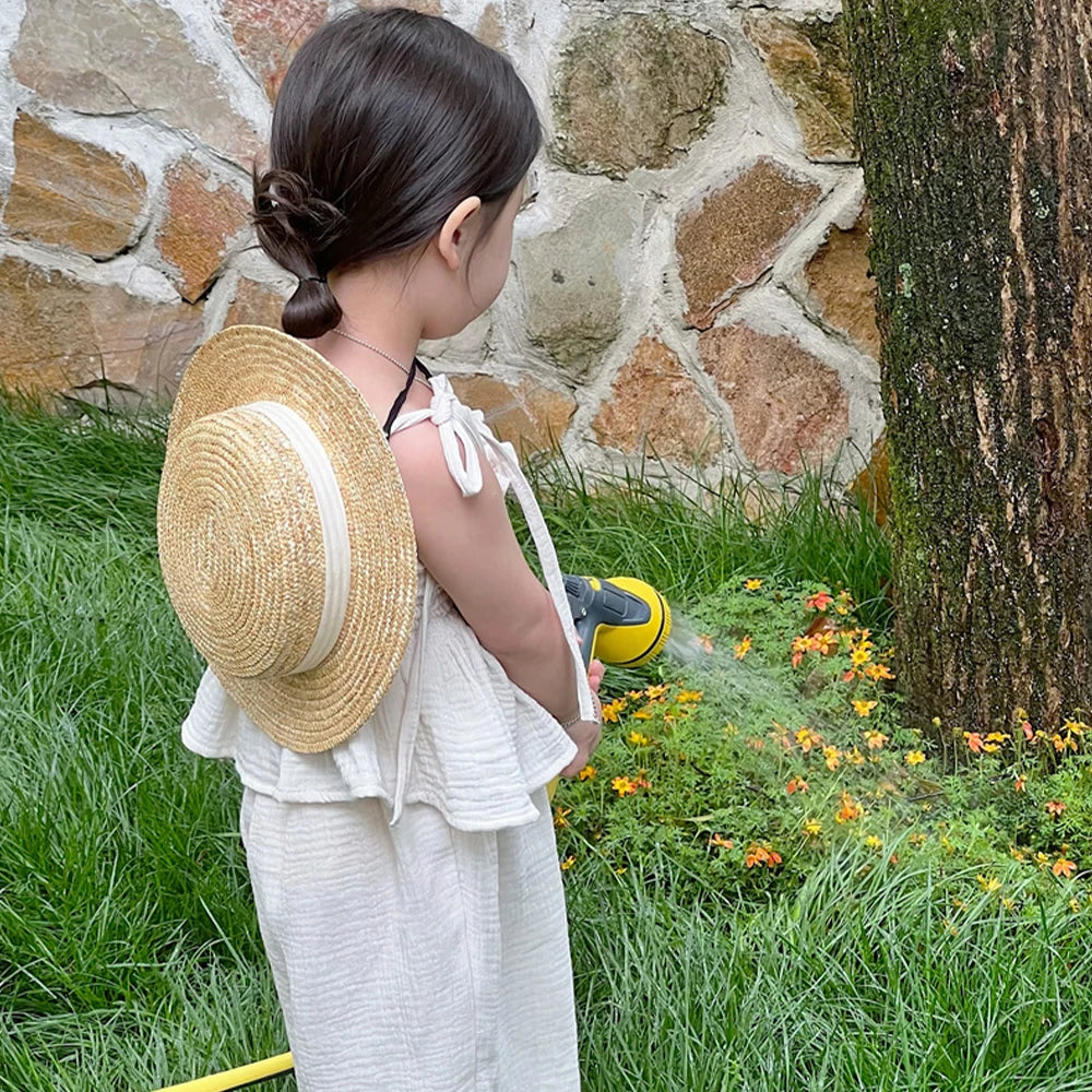 T-shirt + Pants 2pcs Suit Strap Cardigan Vest Girls Clothes Outfits