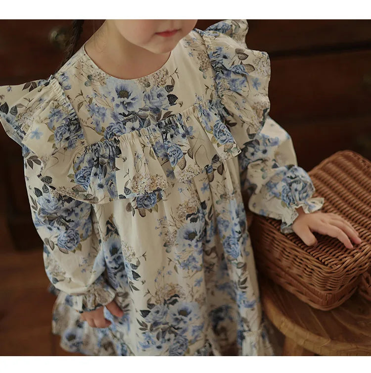 Girls Long Sleeve Dress Cotton