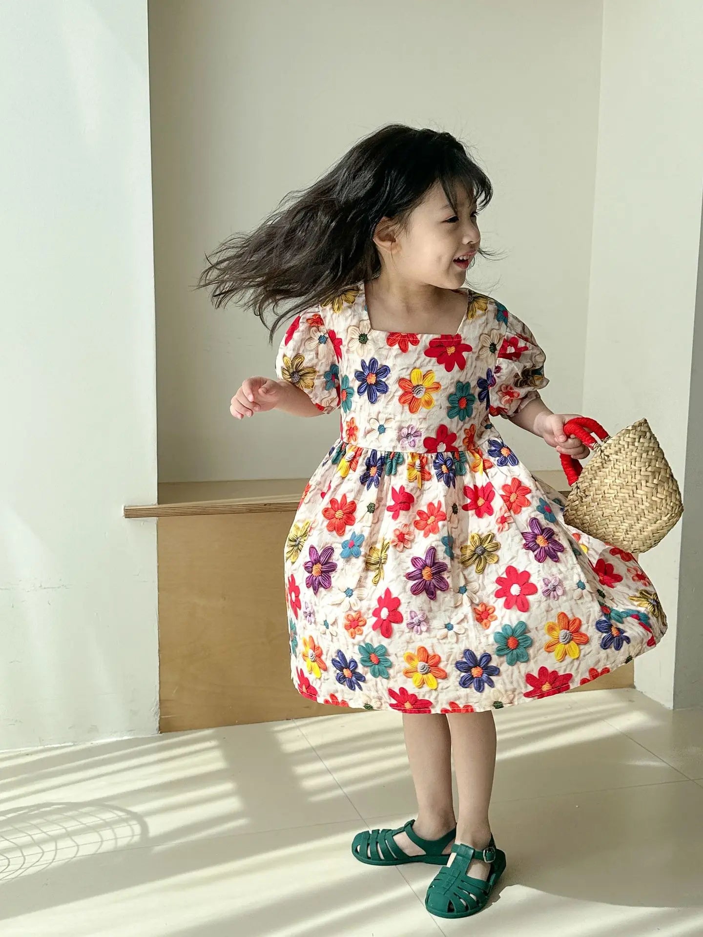 Children Girls Casual Dresses Cotton