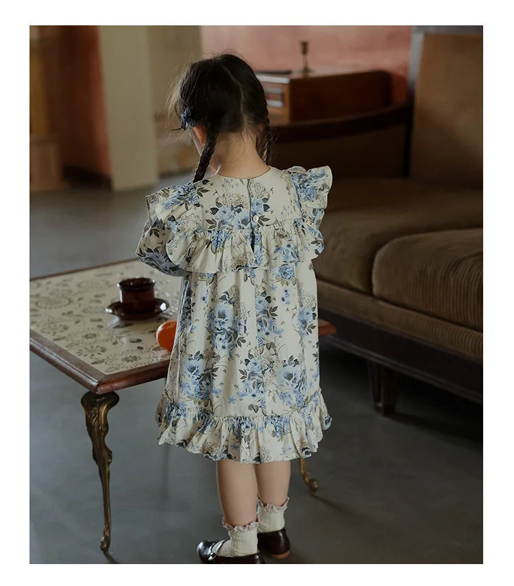 Girls Long Sleeve Dress Cotton