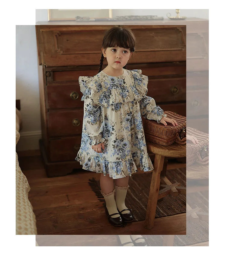 Girls Long Sleeve Dress Cotton