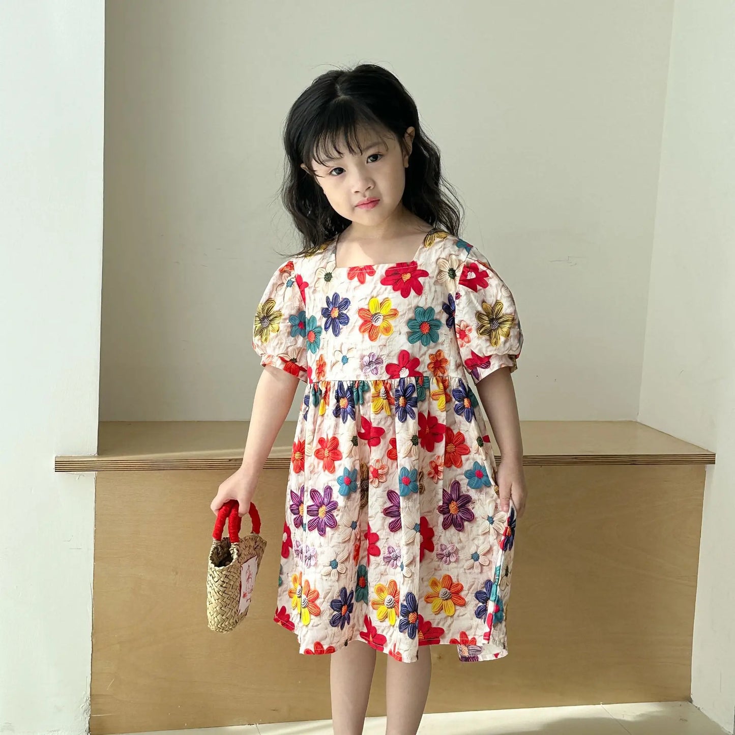 Children Girls Casual Dresses Cotton