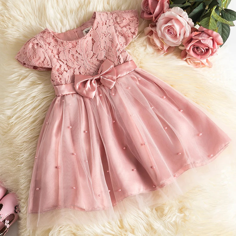 Toddler Girl Flower Birthday Tulle Dress 2025