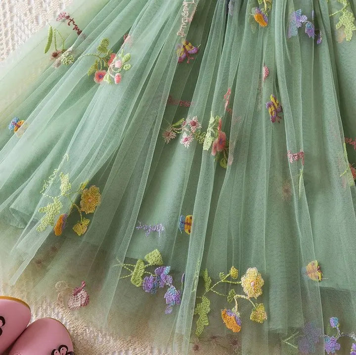 Green flore dress