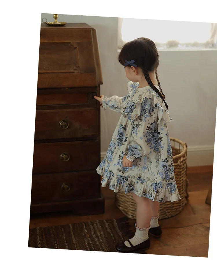 Girls Long Sleeve Dress Cotton