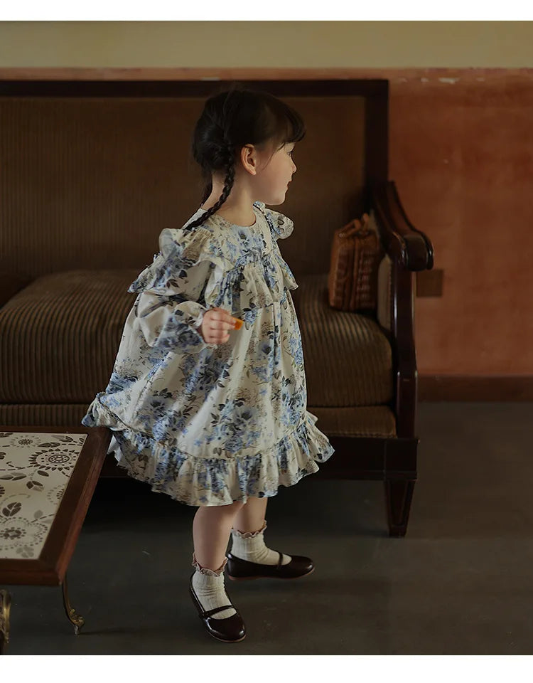 Girls Long Sleeve Dress Cotton