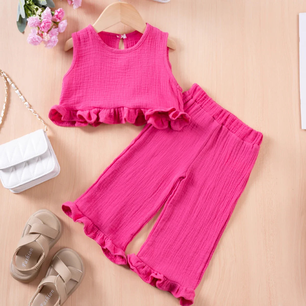 Kids Cotton Casual 2pcs Toddler Girls