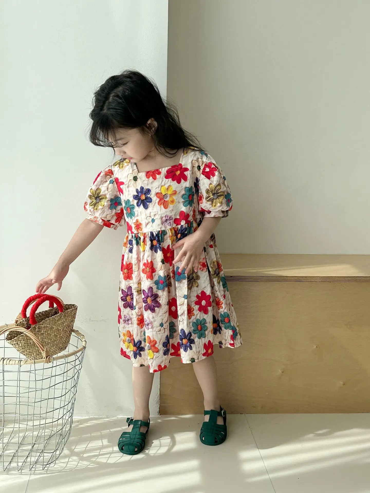Children Girls Casual Dresses Cotton