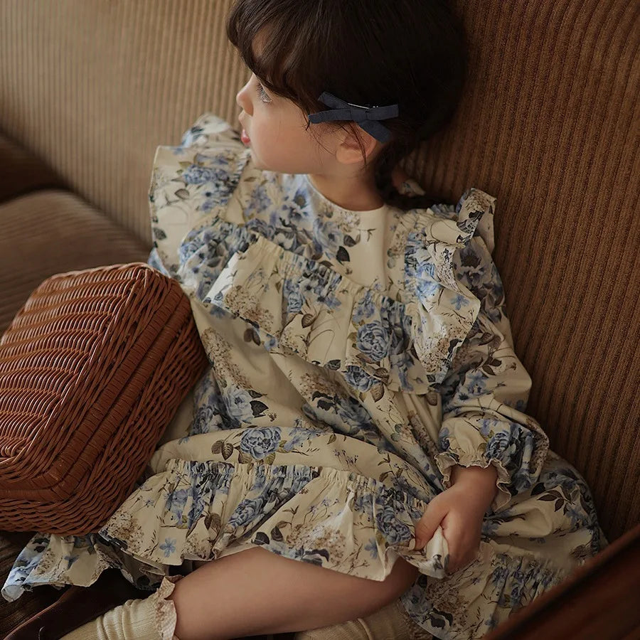 Girls Long Sleeve Dress Cotton