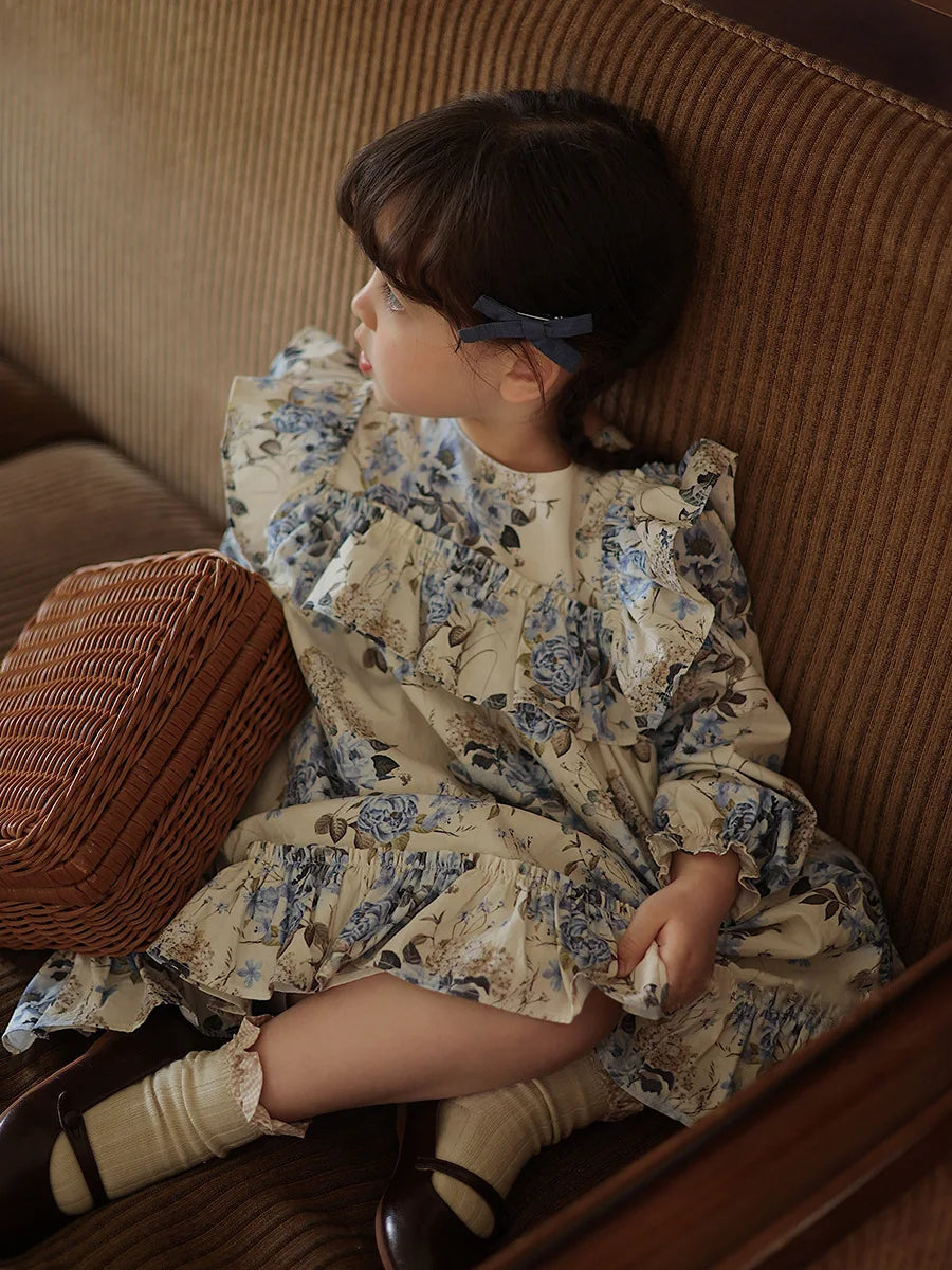 Girls Long Sleeve Dress Cotton