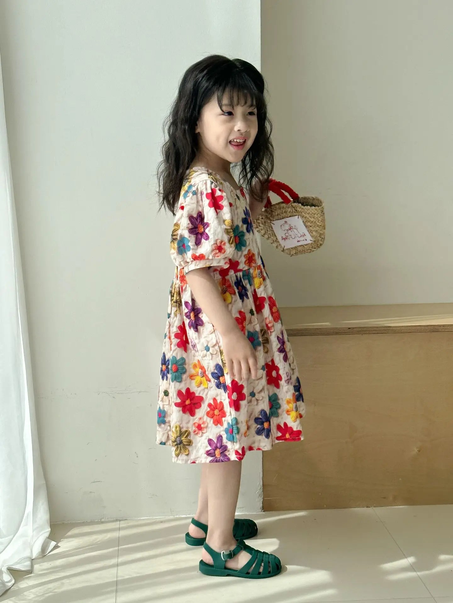 Children Girls Casual Dresses Cotton