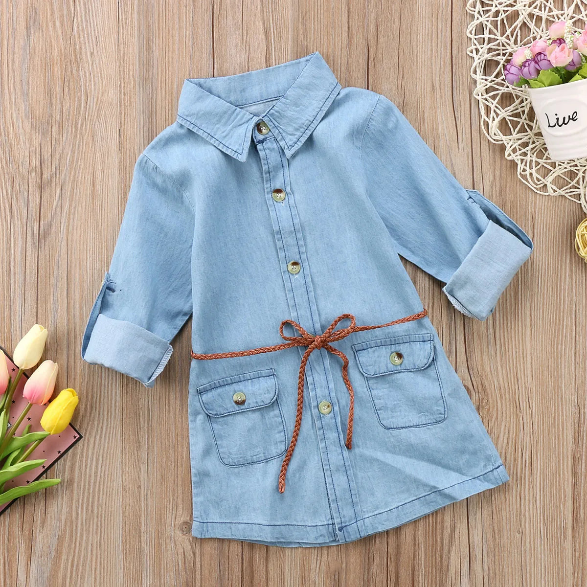 Wholesale Baby Kids Girl Clothes Denim Short Mini Dresses