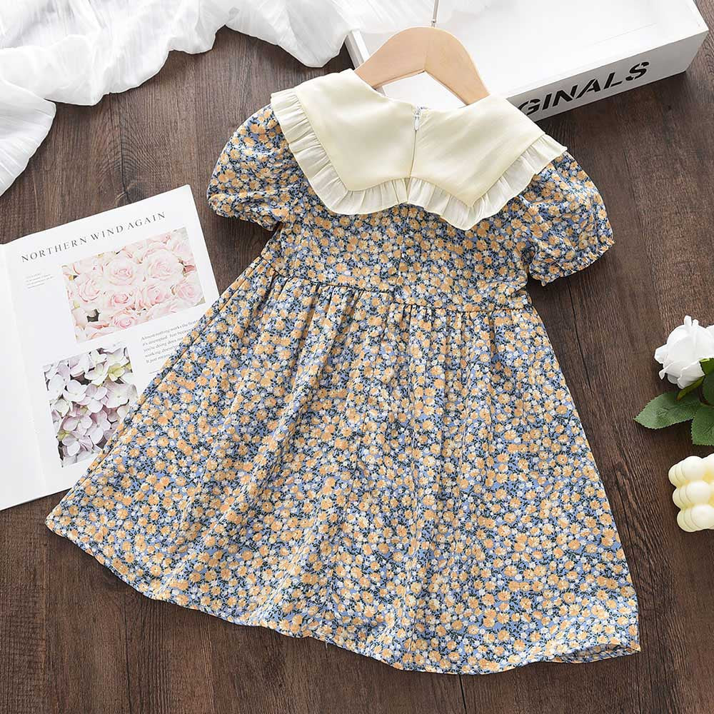 Casual Summer Kids Girls Dress Floral