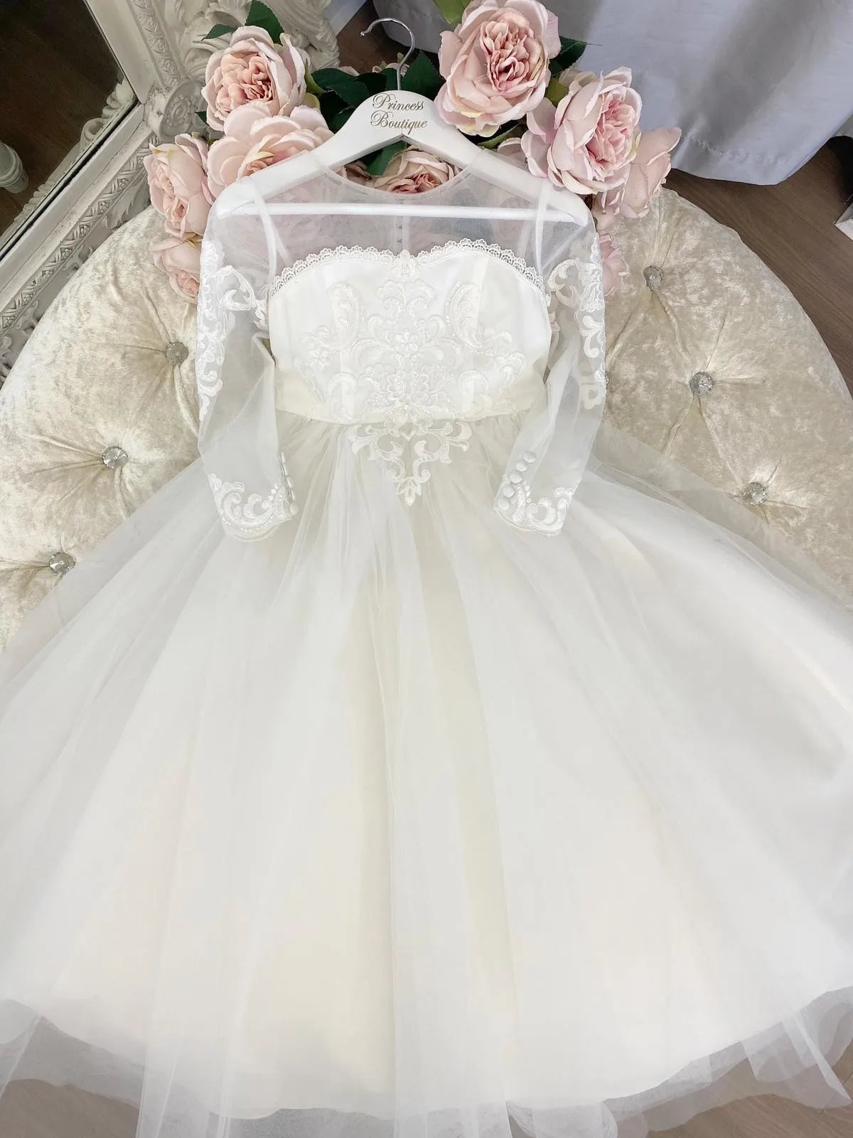 BABYONLINE Long Sleeve Flower Girl Dresses For Wedding2025