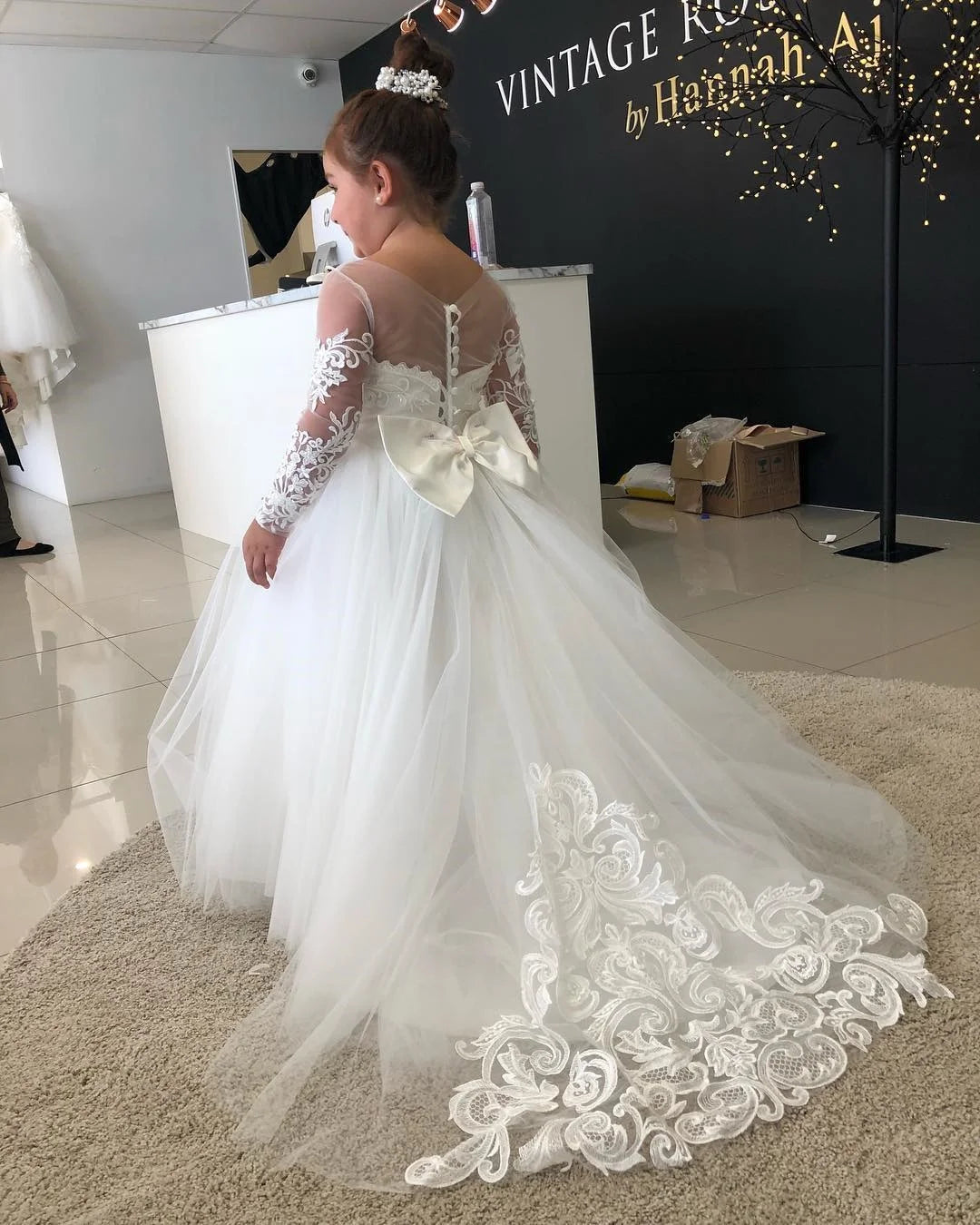 BABYONLINE Long Sleeve Flower Girl Dresses For Wedding2025