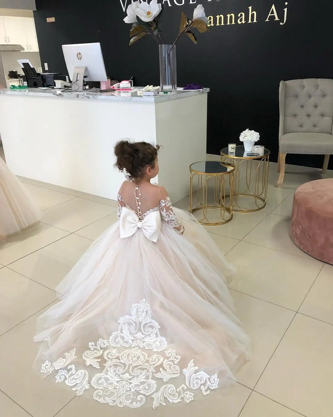 BABYONLINE Long Sleeve Flower Girl Dresses For Wedding2025