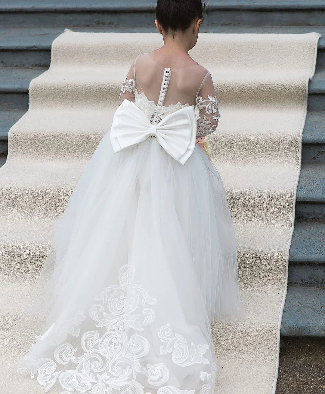 BABYONLINE Long Sleeve Flower Girl Dresses For Wedding2025