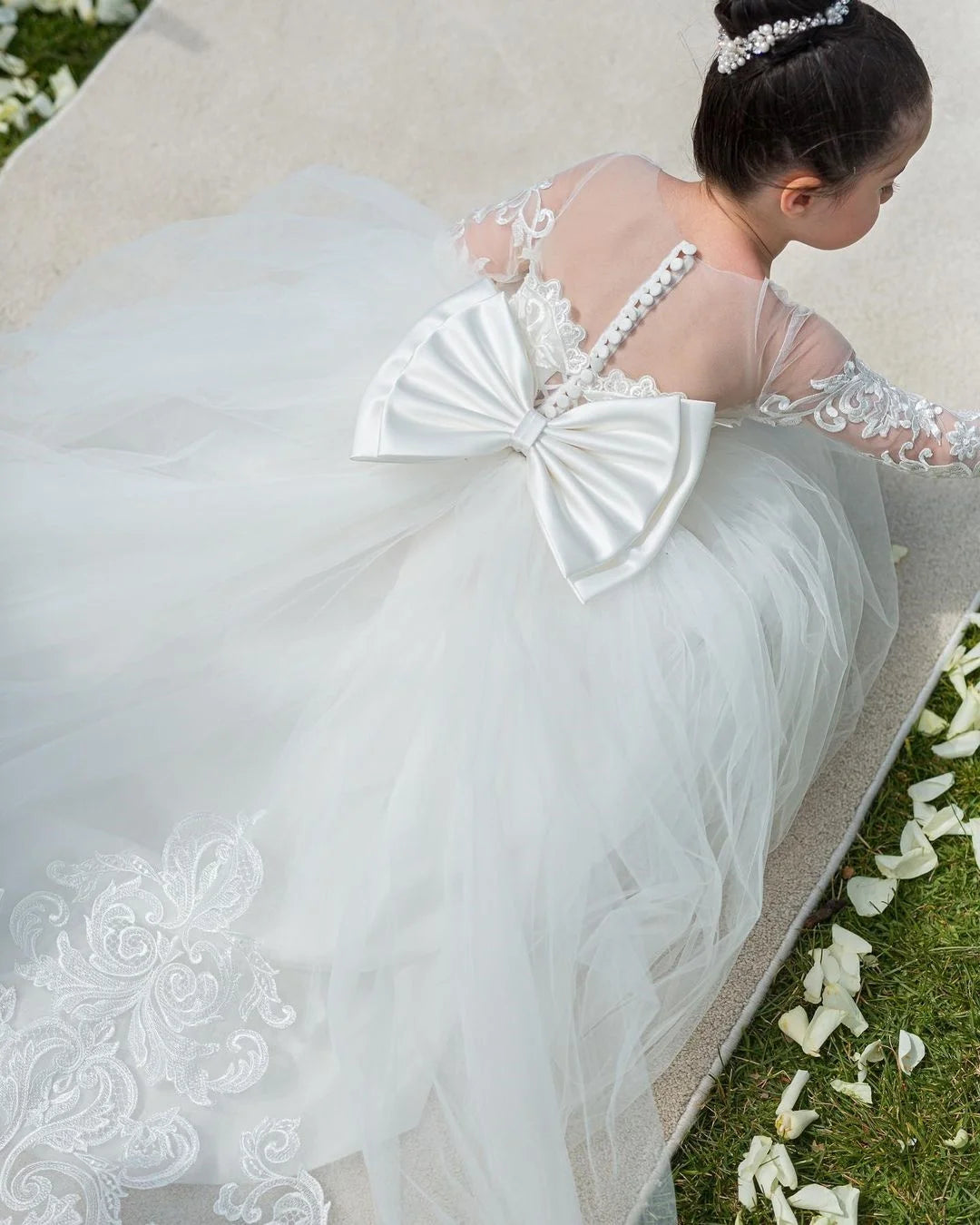 BABYONLINE Long Sleeve Flower Girl Dresses For Wedding2025