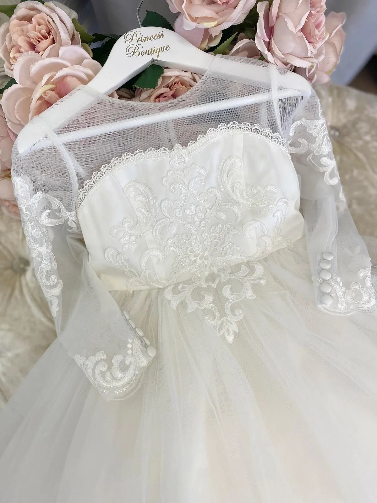 BABYONLINE Long Sleeve Flower Girl Dresses For Wedding2025